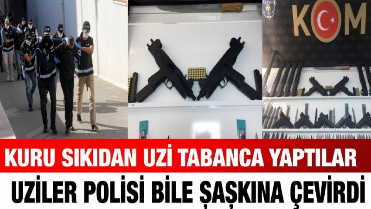 Kuru sıkıdan Uzi tabanca yaptılar