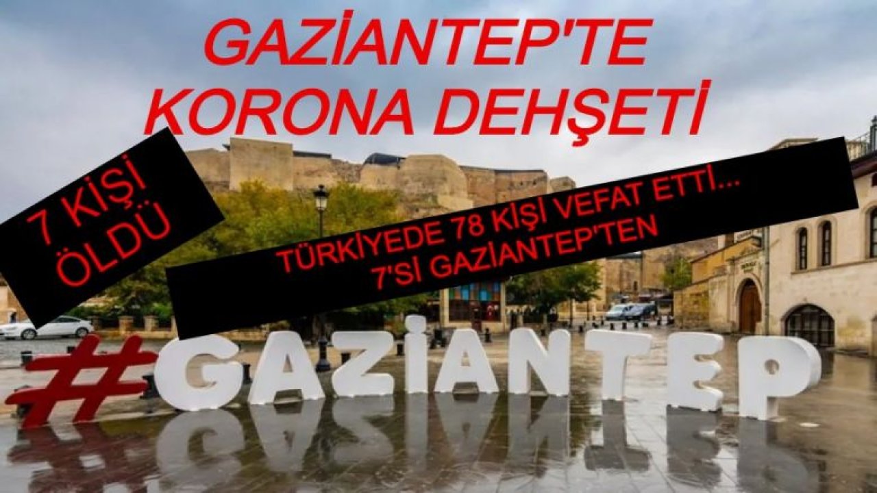 Son Dakika...Gaziantep'te koronadan 30 Ekim 2020'Bugün' 7 kişi vefat etti...Türkiye'de Koronadan vefat eden 10 kişiden biri Gaziantep'ten