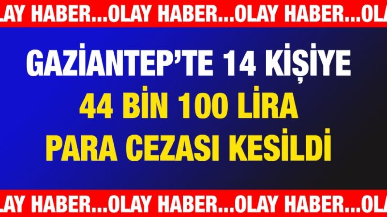 14 kişiye 44 bin 100 lira para cezası kesildi