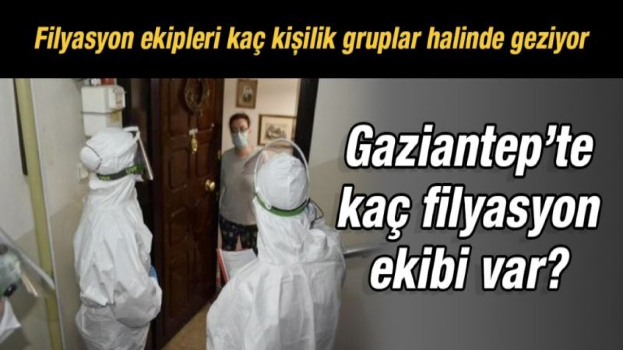 Gaziantep’te kaç filyasyon ekibi var?