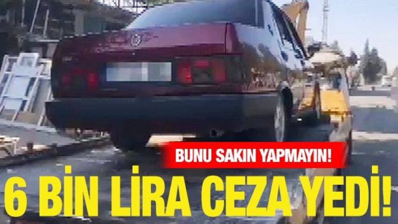 Drift atan sürücüye 6 bin lira ceza