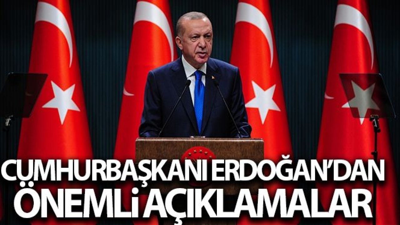 Cumhurbaşkanı Erdoğan, kabine sonrası önemli açıklamalarda bulunuyor