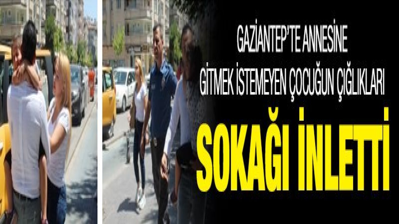 Annesine gitmek istemeyen çocuğun çığlıkları sokağı inletti