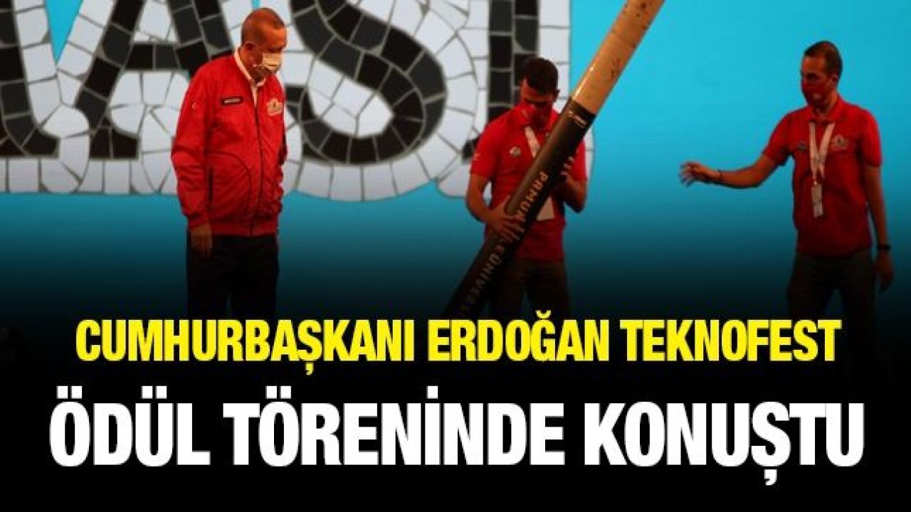 Cumhurbaşkanı Erdoğan Teknofest ödül töreninde konuştu