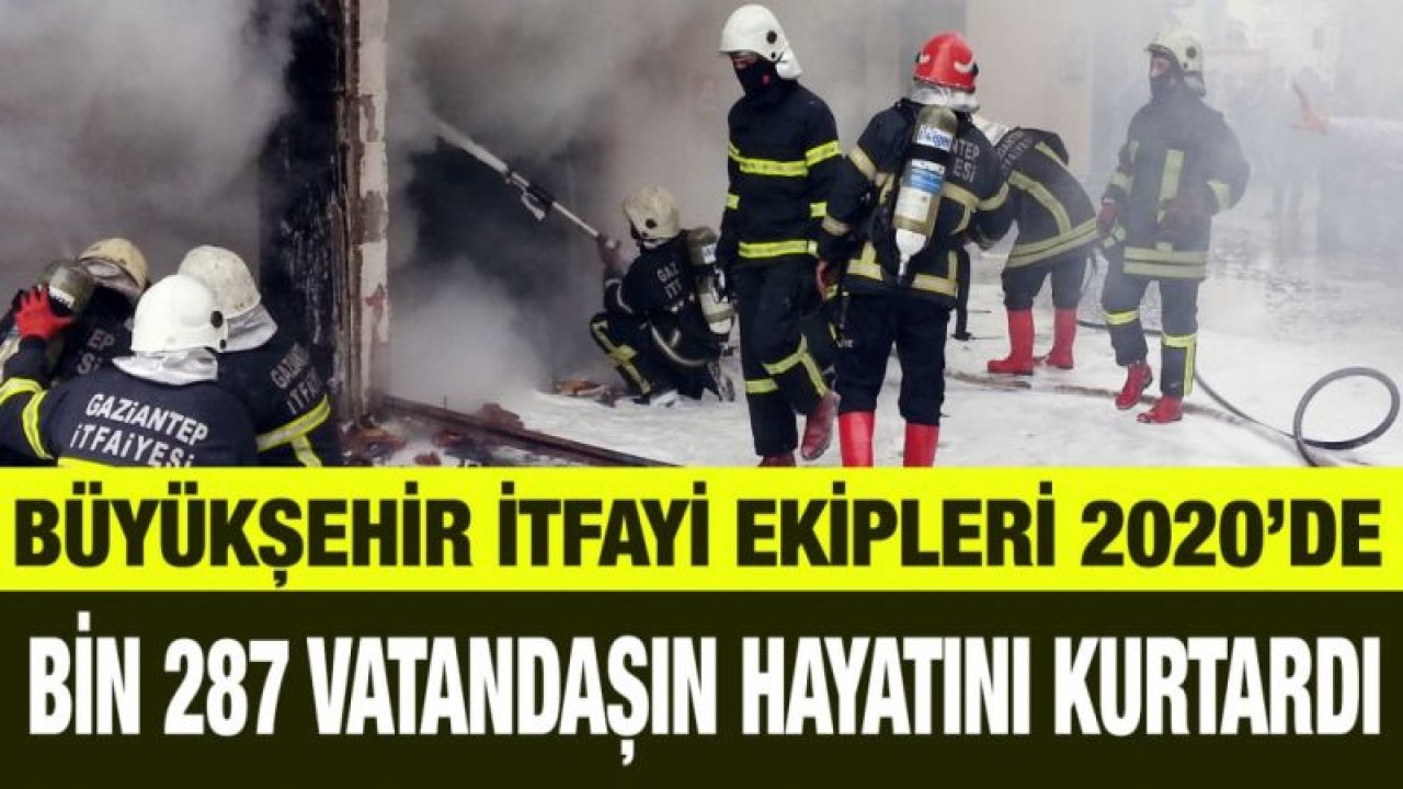 BÜYÜKŞEHİR İTFAYİ EKİPLERİ 2020’DE BİN 287 VATANDAŞIN HAYATINI KURTARDI