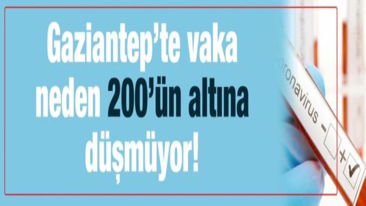 Gaziantep’te vaka neden 200’ün altına düşmüyor!