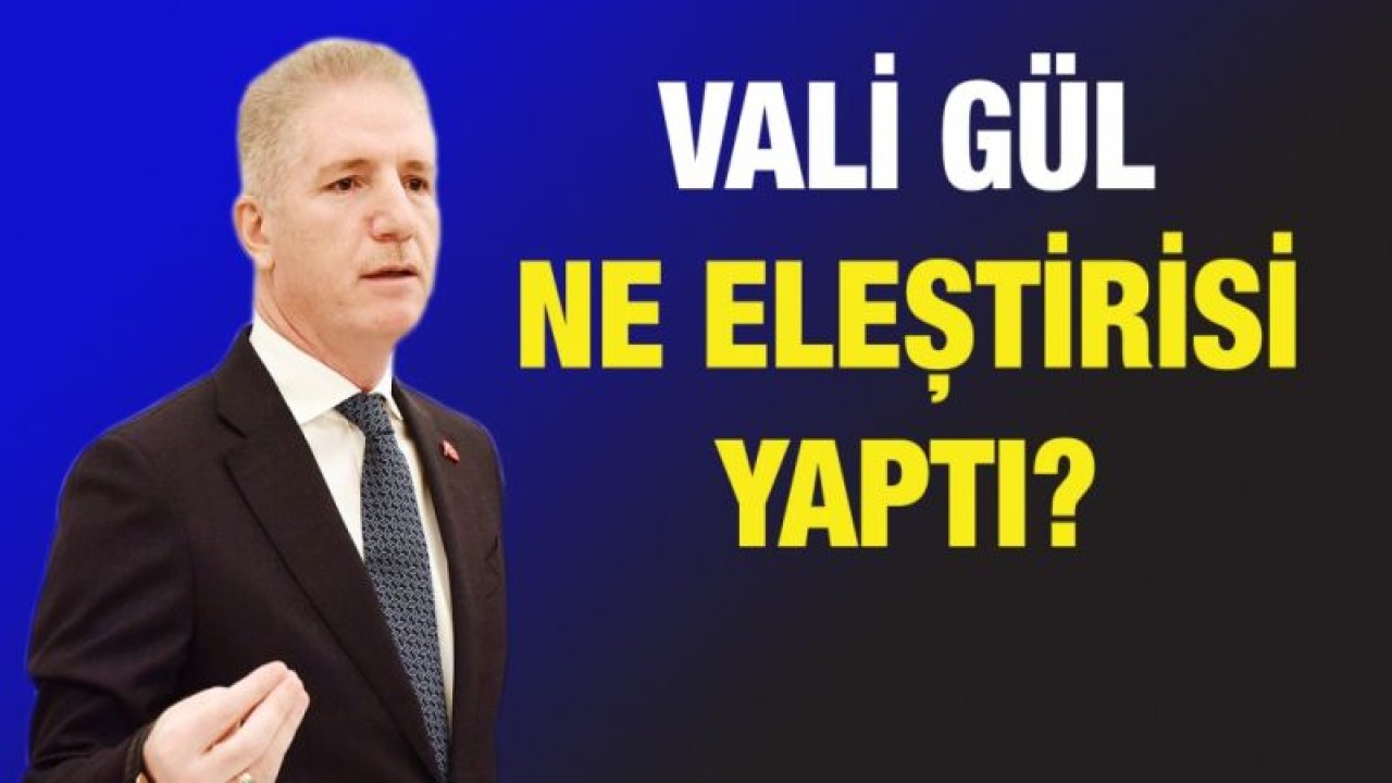 Vali Davut Gül ne eleştirisi yaptı?