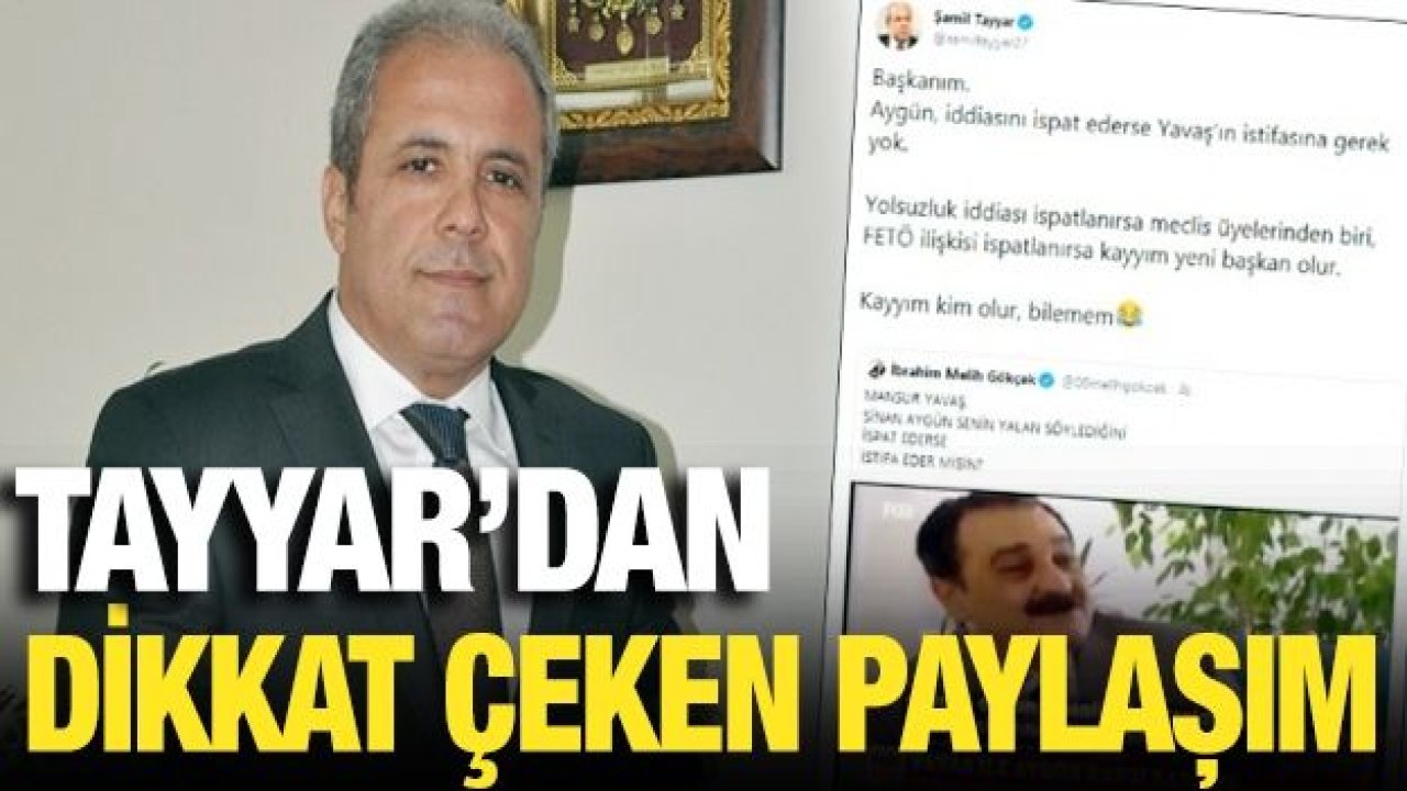 Tayyar'dan dikkat çeken paylaşım