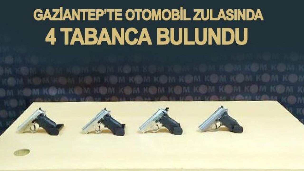 Şüphe üzerine durdurulan otomobilde 4 tabanca ele geçirildi