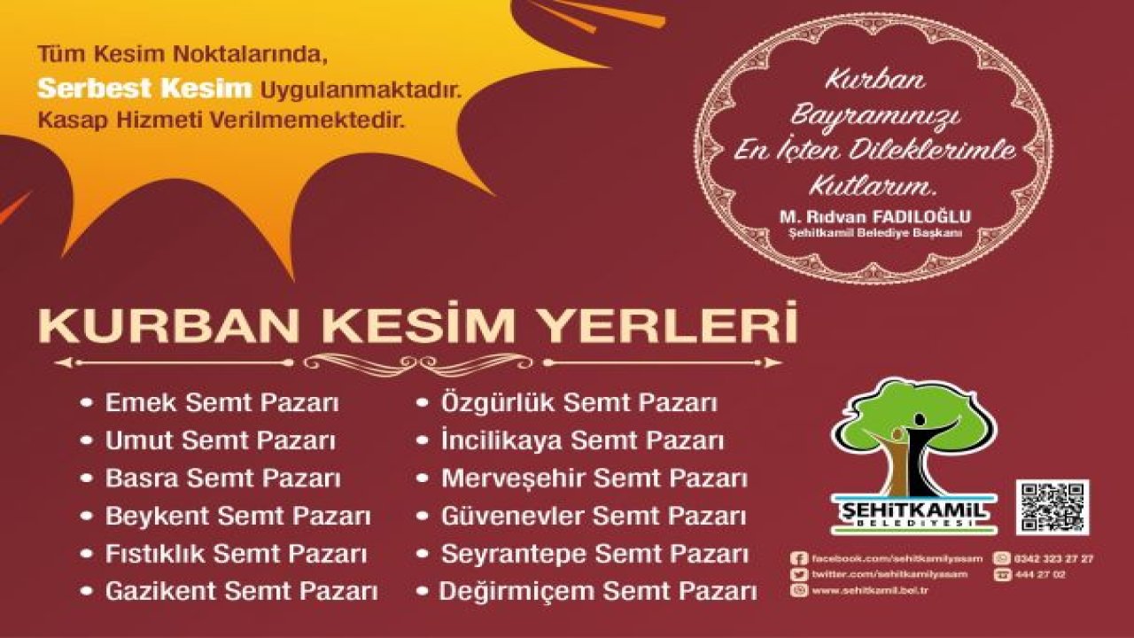 Şehitkamil, kurban hazırlıklarını tamamladı