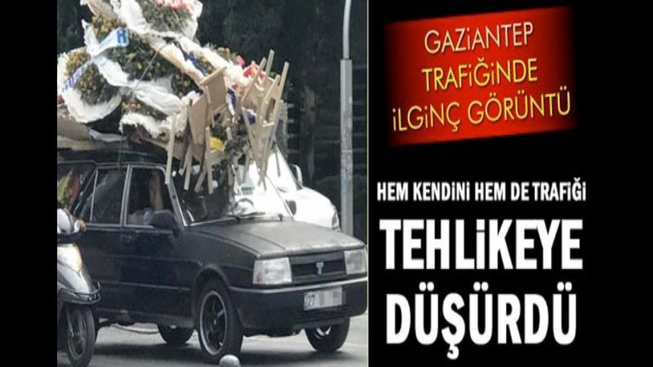 Hem kendini hem de trafiği tehlikeye düşürdü