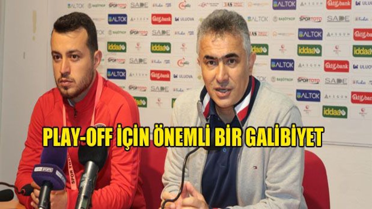 Mehmet Altıparmak: 'Play-off yolunda önemli bir üç puan aldık'