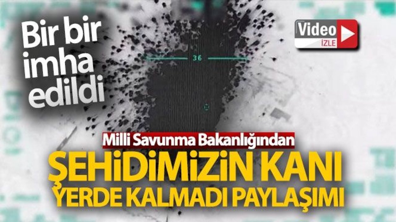 Milli Savunma Bakanlığından ‘Şehidimizin kanı yerde kalmadı' paylaşımı