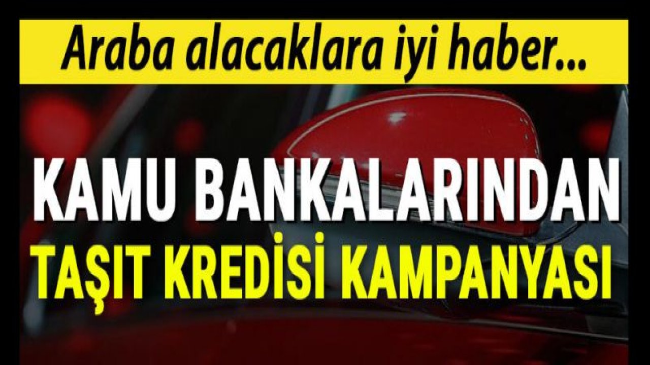 Kamu bankalarından taşıt kredisi kampanyası