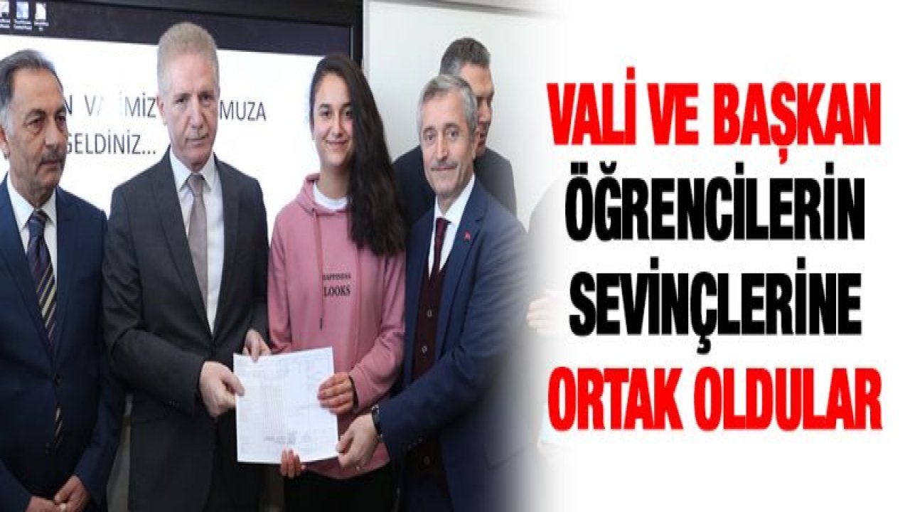 VALİ GÜL VE BAŞKAN TAHMAZOĞLU ÖĞRENCİLERİN KARNE SEVİNCİNE ORTAK OLDU