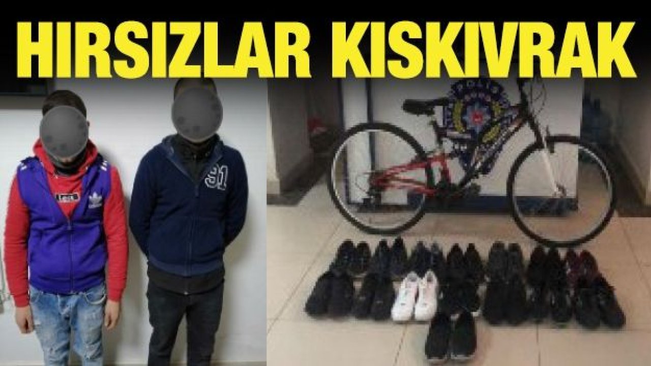 AYAKKABI HIRSIZLIĞI ŞÜPHELİLERİ SUÇÜSTÜ YAKALANDI