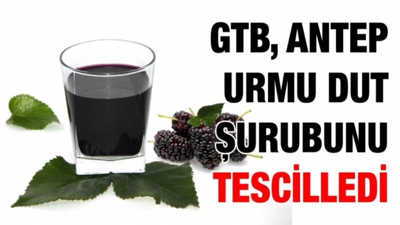 GTB, ANTEP URMU DUT ŞURUBUNU TESCİLLEDİ