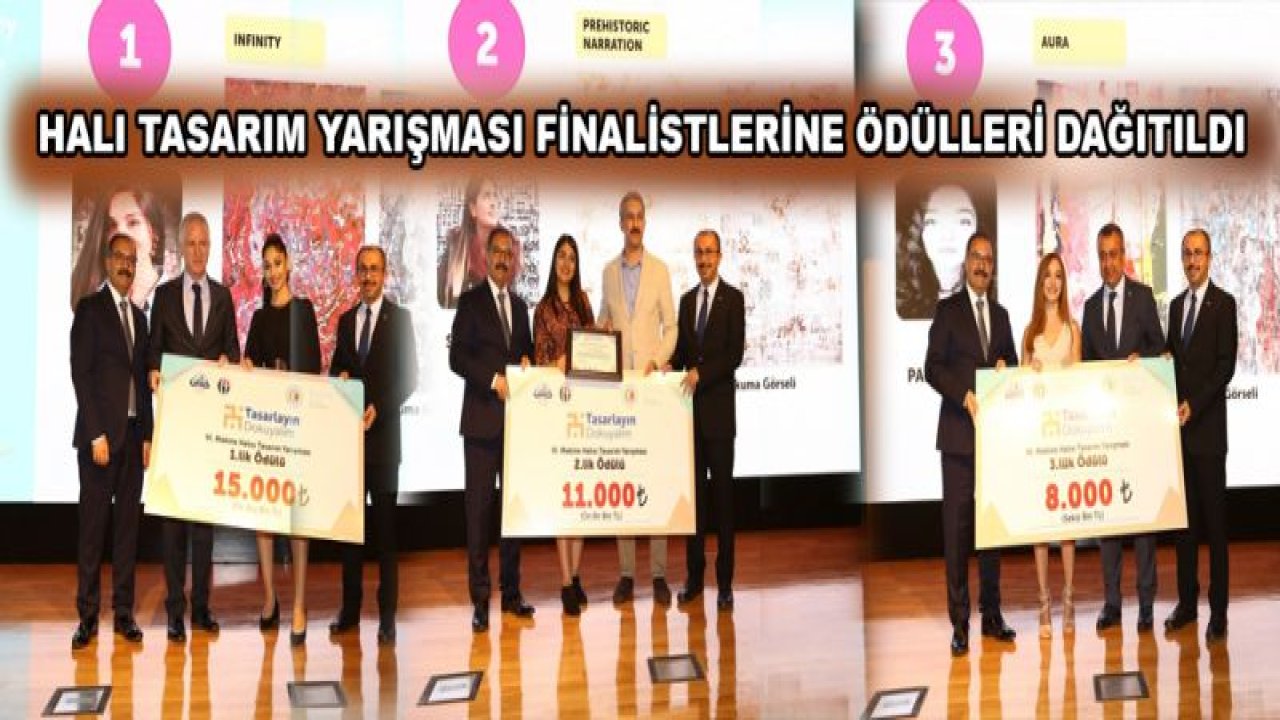 Halı Tasarım Yarışması finalinde tasarımcılara ödül