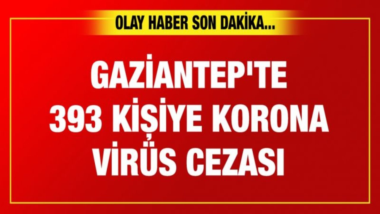 Gaziantep'te 393 kişiye korona virüs cezası