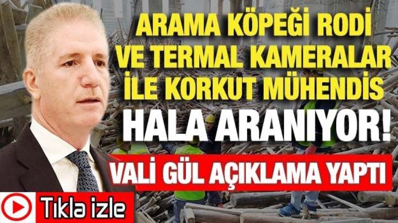 Vali Gül Enkaz Yerini İnceledi Ve Açıklamalarda Bulundu