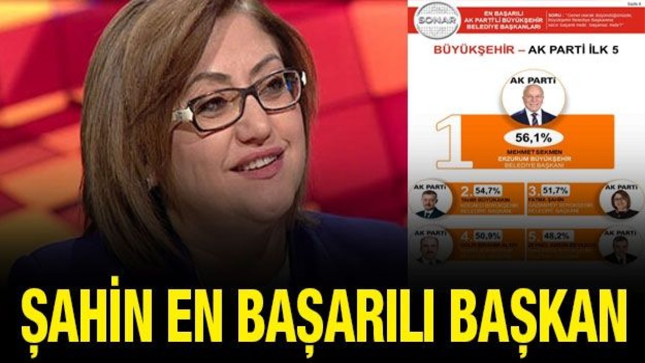 Gaziantep Büyükşehir Belediye Başkanı Fatma Şahin En Başarılı Başkan