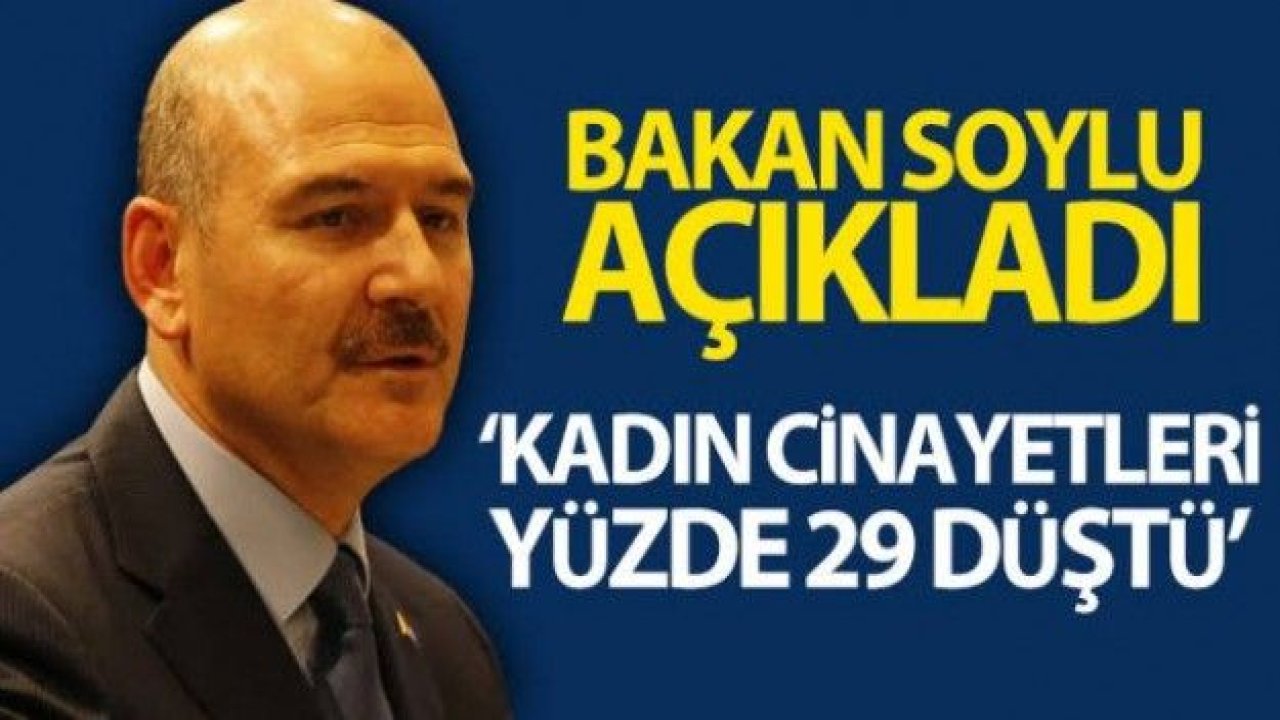 Bakan Soylu: “Kadın cinayetleri yılbaşından itibaren yüzde 29 düştü”