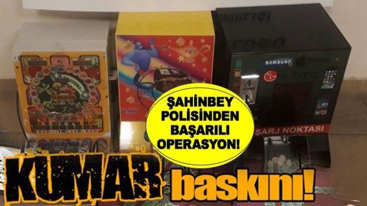 Gaziantep'te işyerinde kumar makinesi ele geçirildi!