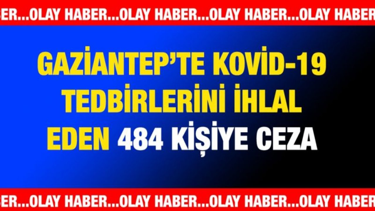 Gaziantep ve Malatya'da Kovid-19 tedbirlerini ihlal eden 484 kişiye ceza