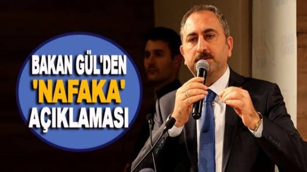 Adalet Bakanı Gül'den nafaka açıklaması