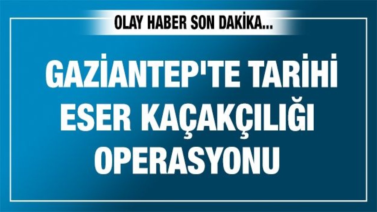 Gaziantep'te tarihi eser kaçakçılığı operasyonu: 2 gözaltı