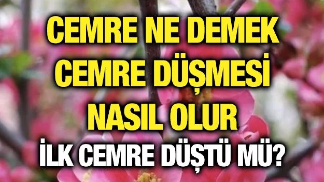 Cemre ne demek cemre düşmesi nasıl olur ilk cemre düştü mü?