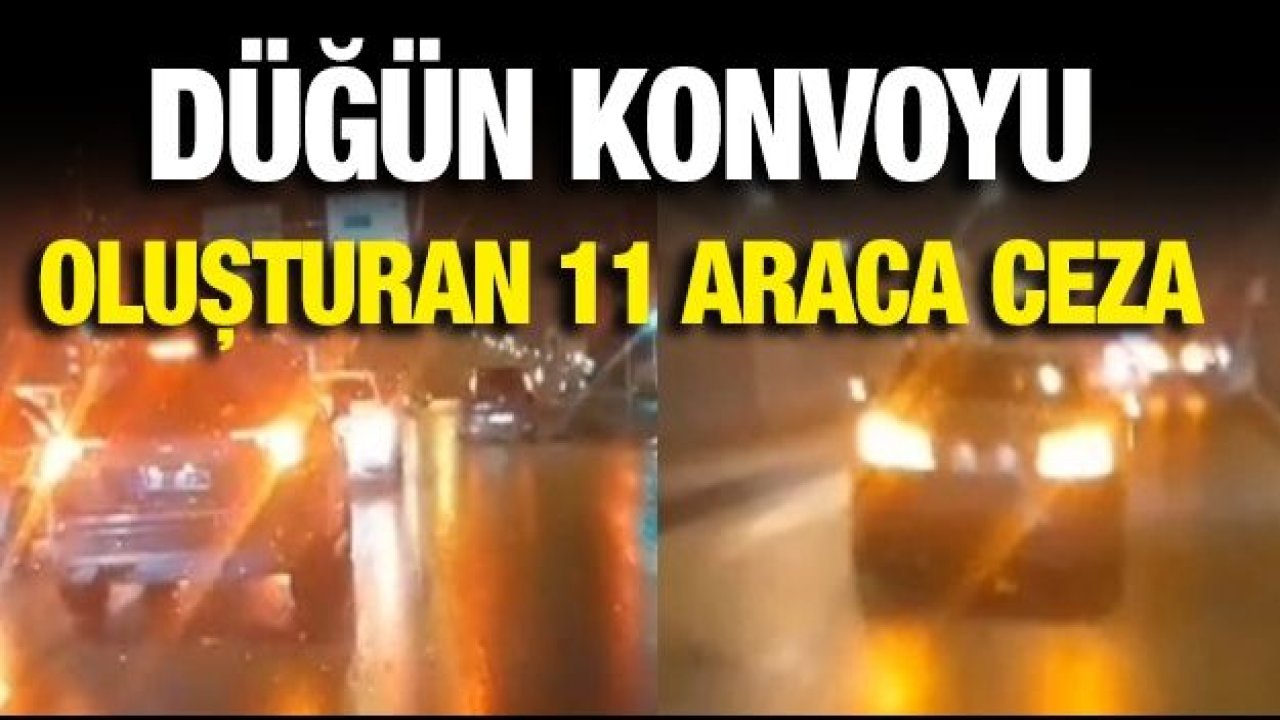 Gaziantep'te düğün konvoyu oluşturan 11 araca ceza