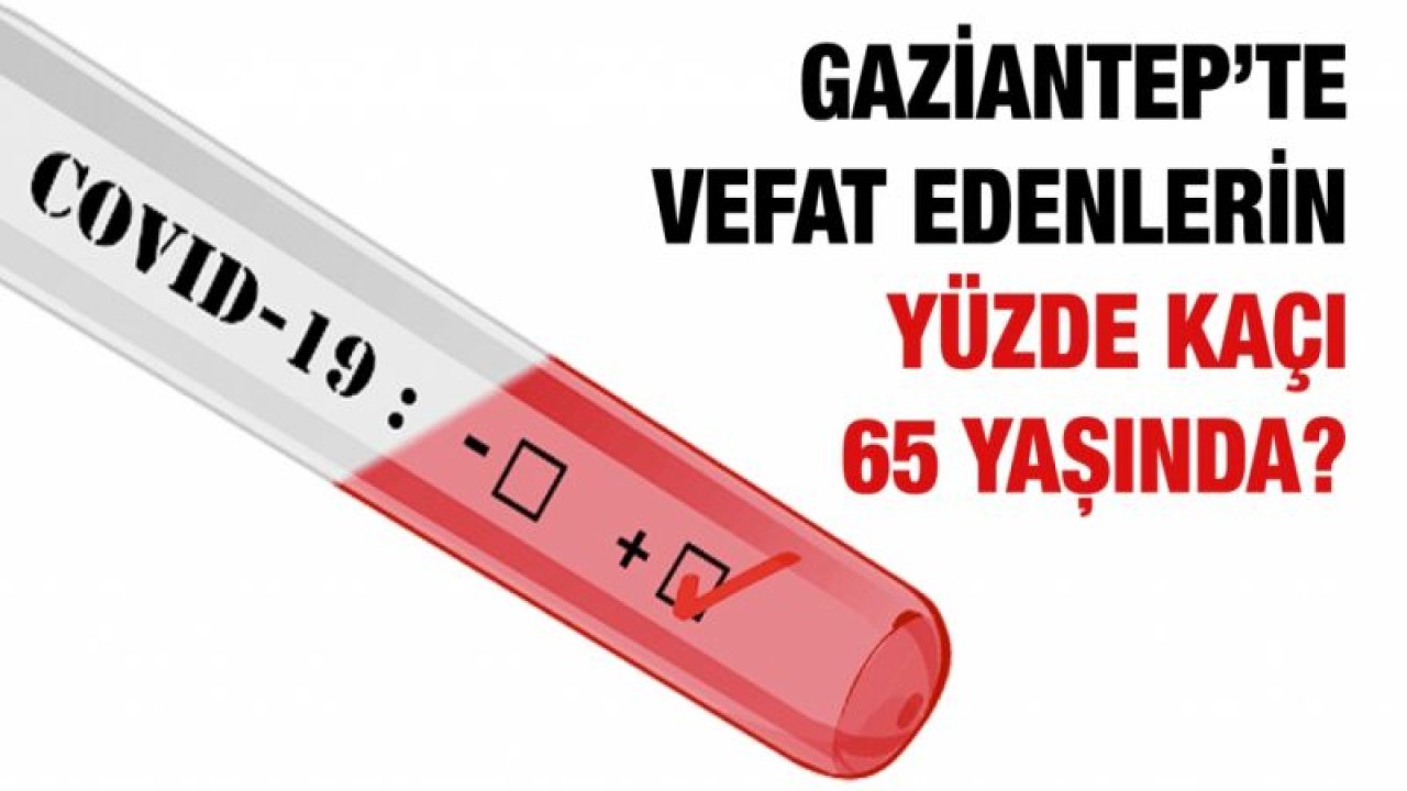 Gaziantep’te vefat edenlerin yüzde kaçı 65 yaşında?