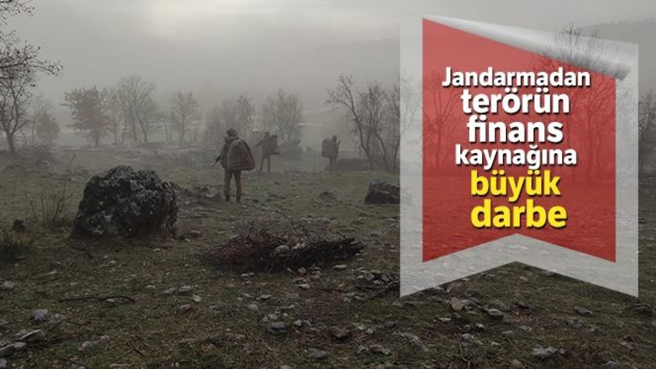 Jandarmadan terörün finans kaynağına büyük darbe