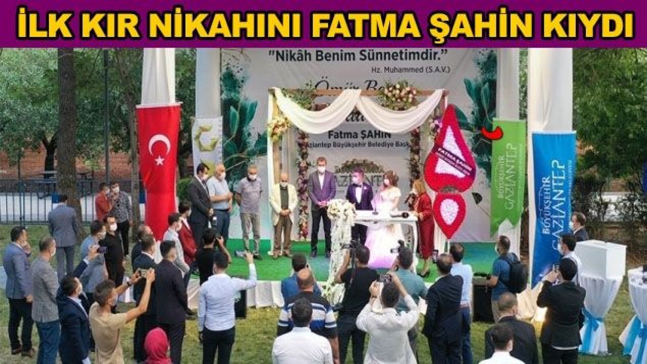 İlk Kır Nikahını Fatma Şahin Kıydı