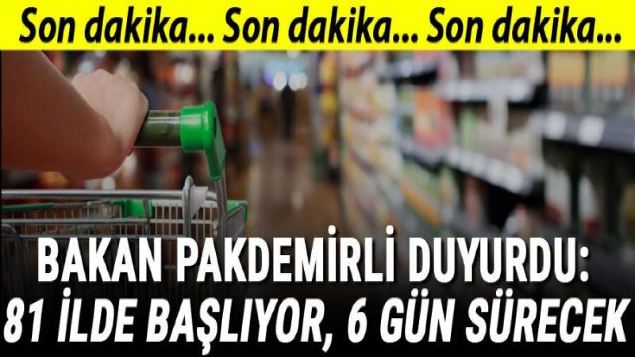 Bakan Pakdemirli duyurdu: 81 ilde başlıyor, 6 gün sürecek…