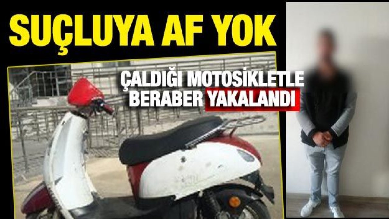 Çaldığı motosikletle beraber yakalandı