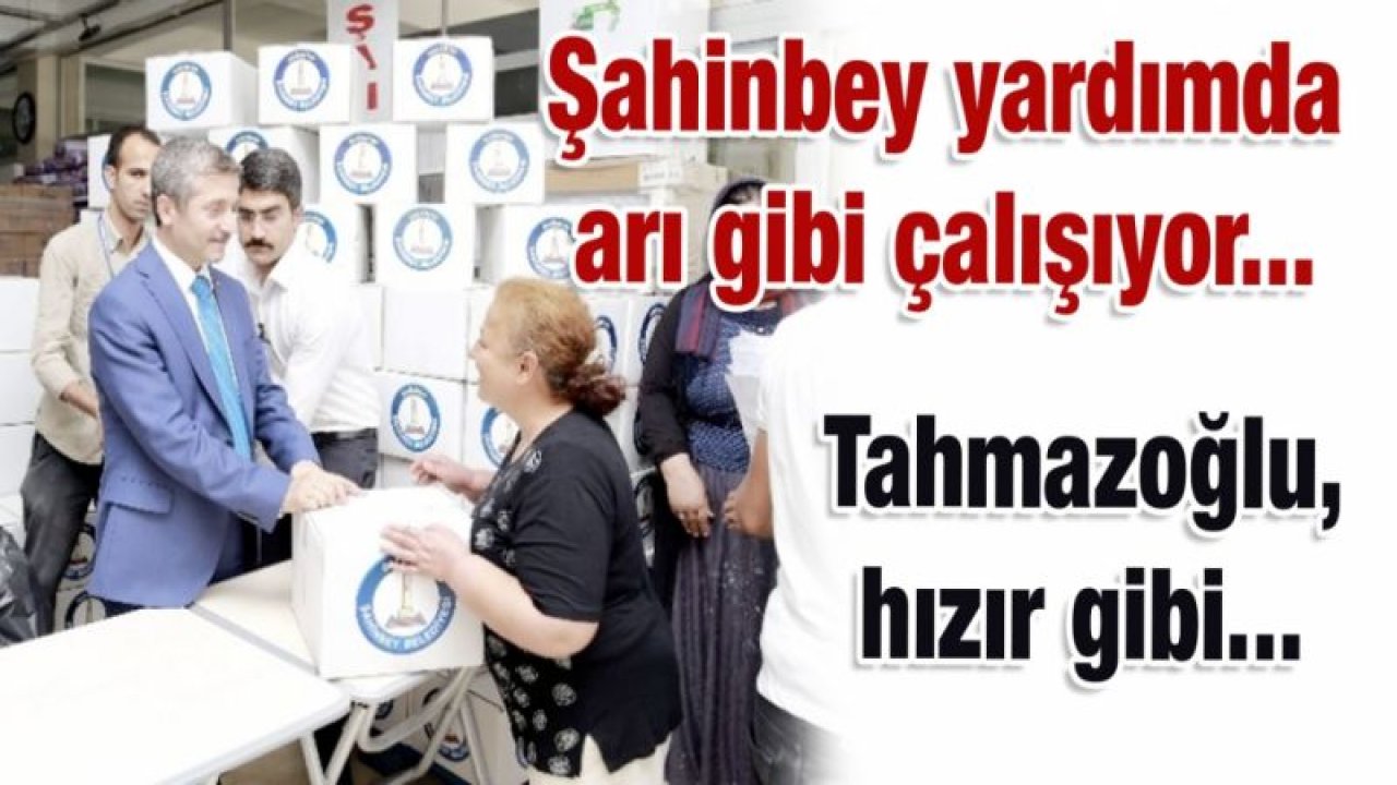 Şahinbey yardımda arı gibi çalışıyor... Tahmazoğlu, hızır gibi... İstanbul ve Ankara'yı geçti...