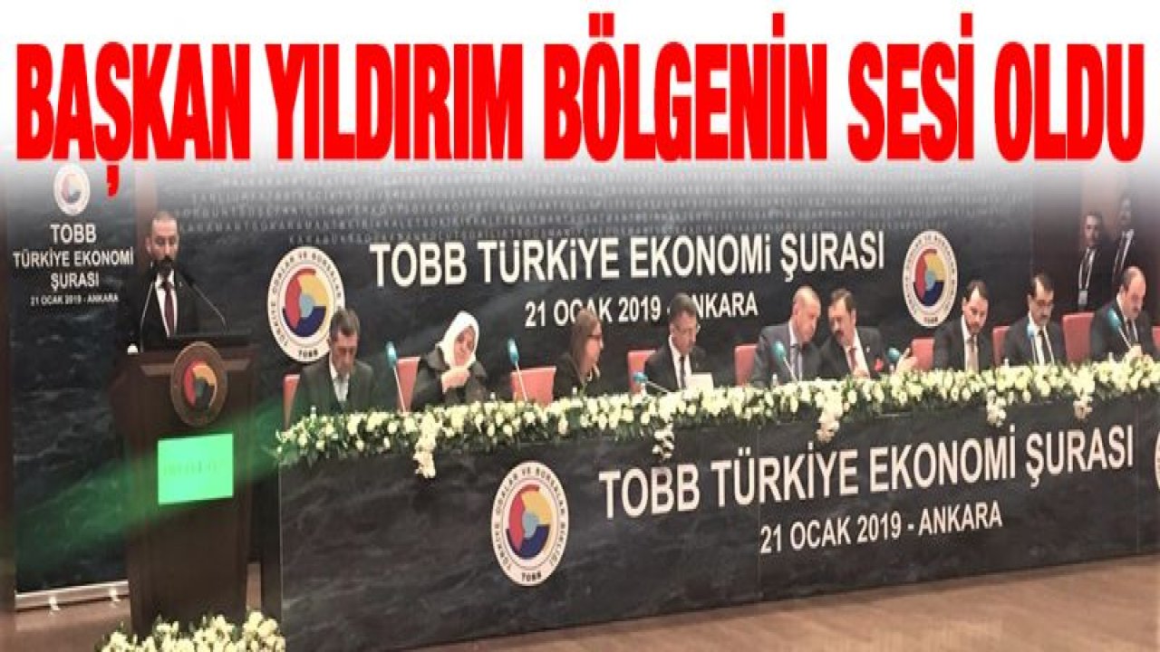 BAŞKAN YILDIRIM BÖLGENİN SESİ OLDU