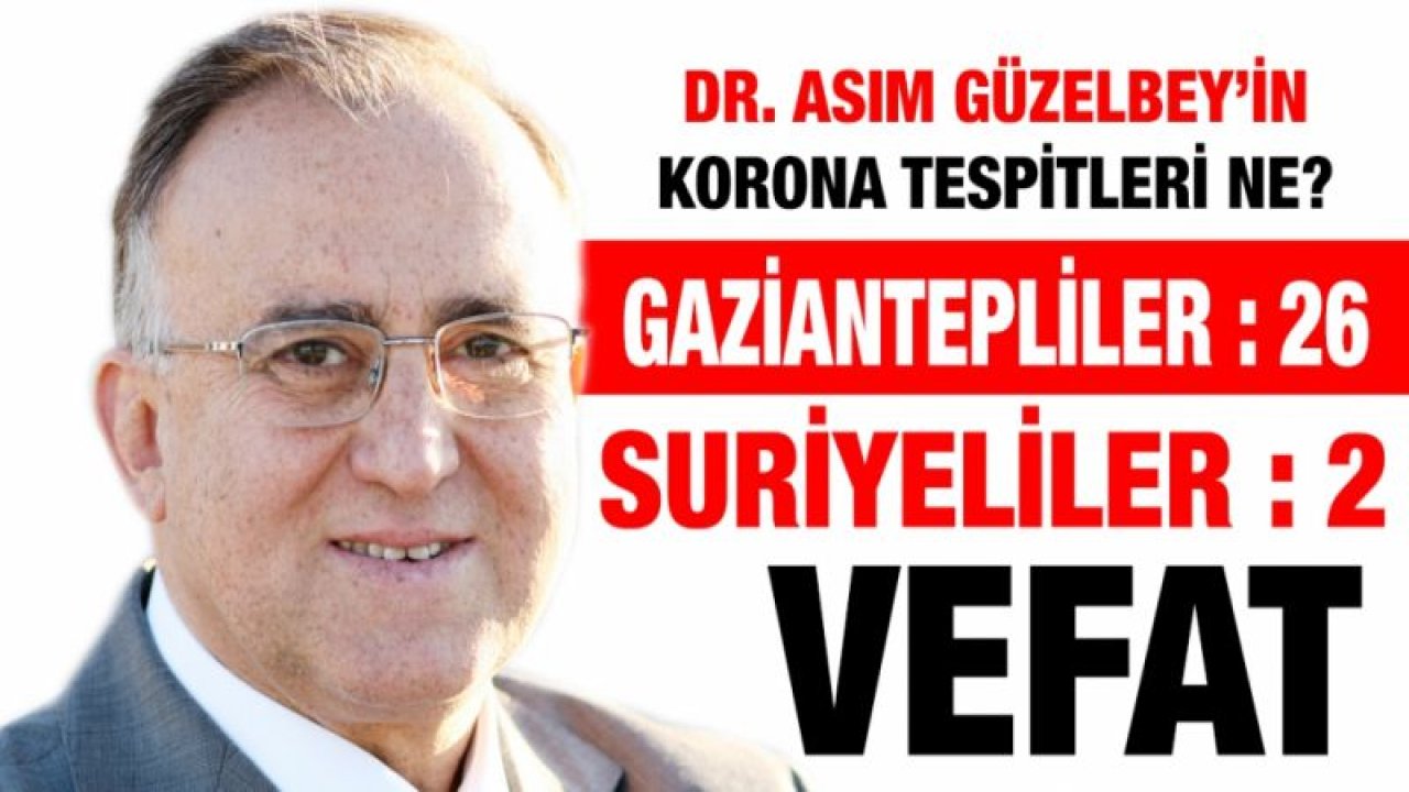 Dr. Asım Güzelbey’in korona tespitleri ne?