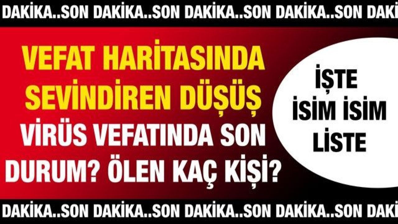 Son dakika... Gaziantep'te Vefat haritasında sevindiren düşüş.. Gaziantep'te 03.01.2021 (Pazar) Bulaşıcı hastalık vefatında son durum? Ölen kaç kişi? İşte Gaziantep'te günün defin listesi...