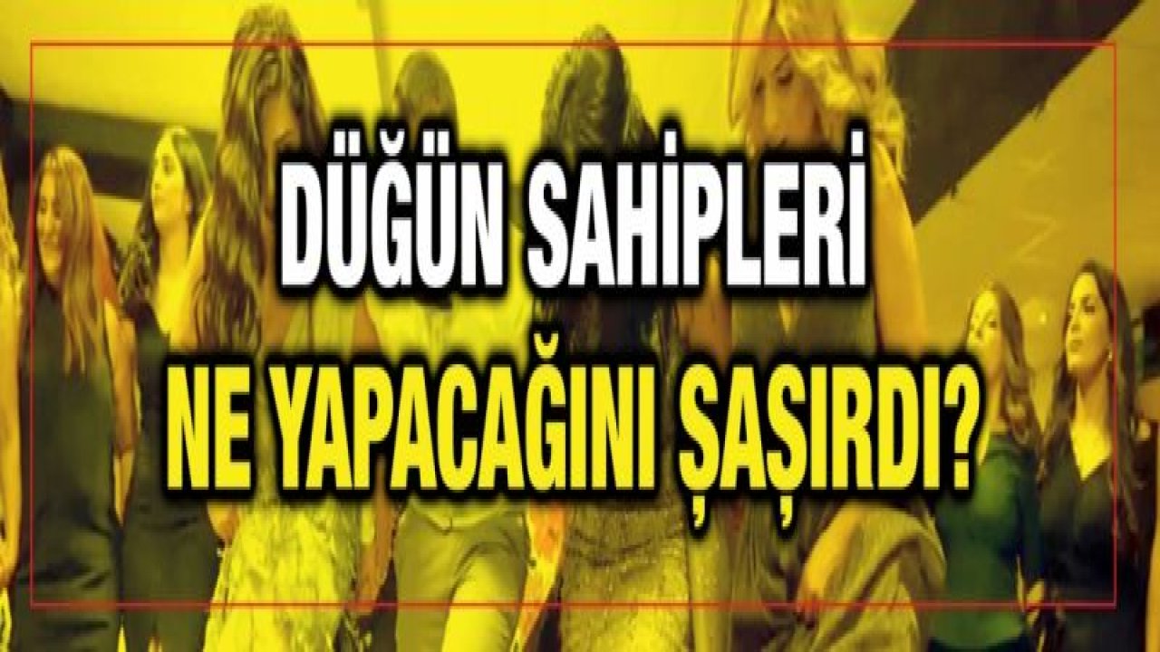 Düğün sahipleri ne yapacağını şaşırdı?