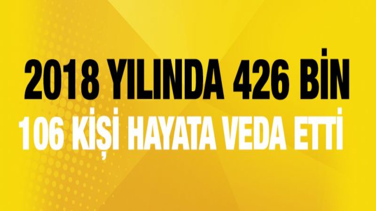 2018 yılında 426 bin 106 kişi hayata veda etti