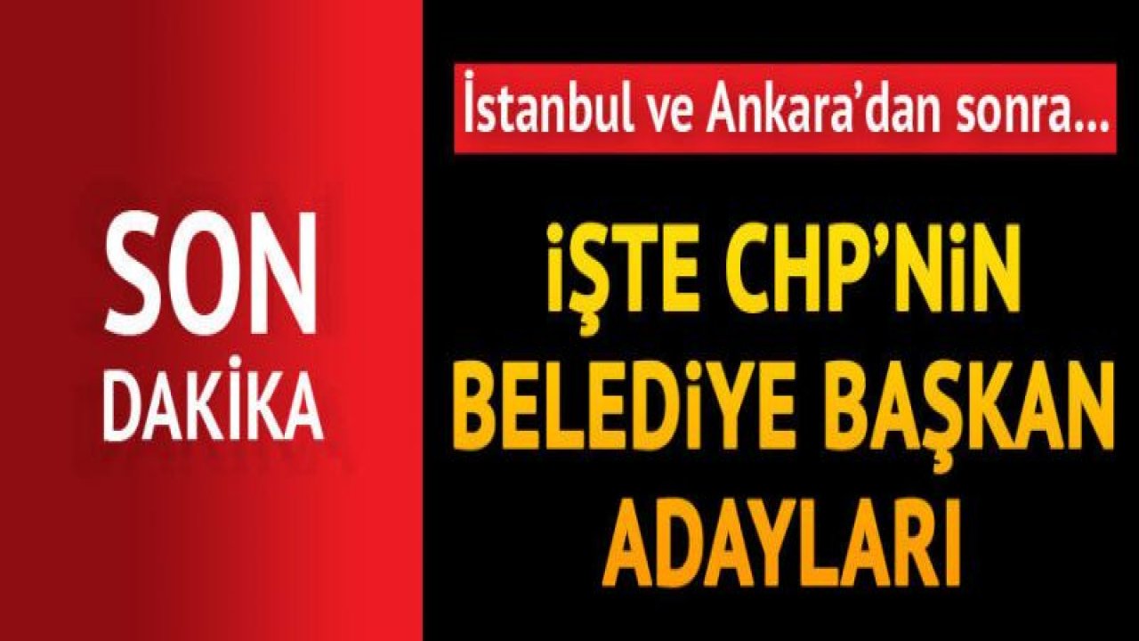 CHP'nin İstanbul adayı Ekrem İmamoğlu oldu