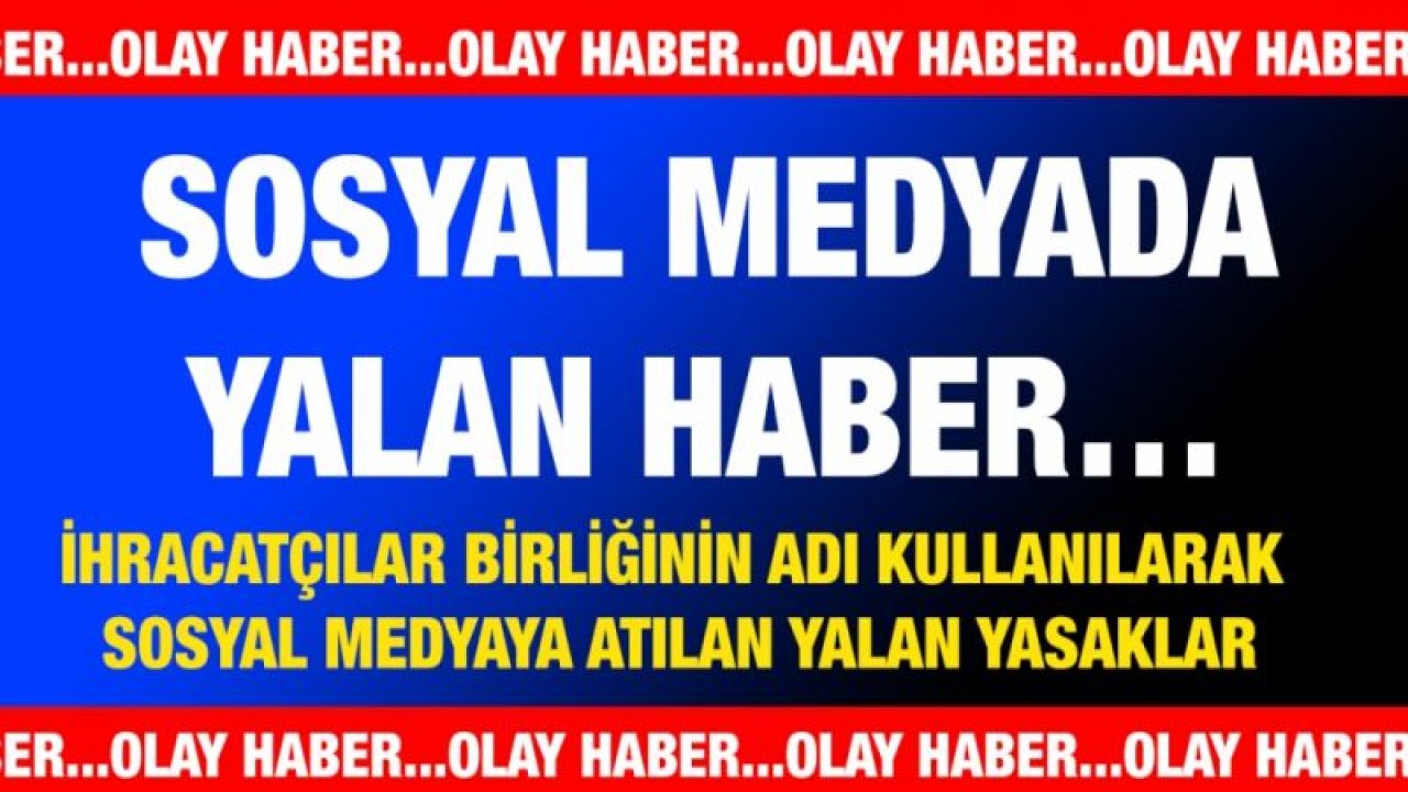 Sosyal Medyada Yalan Haber…