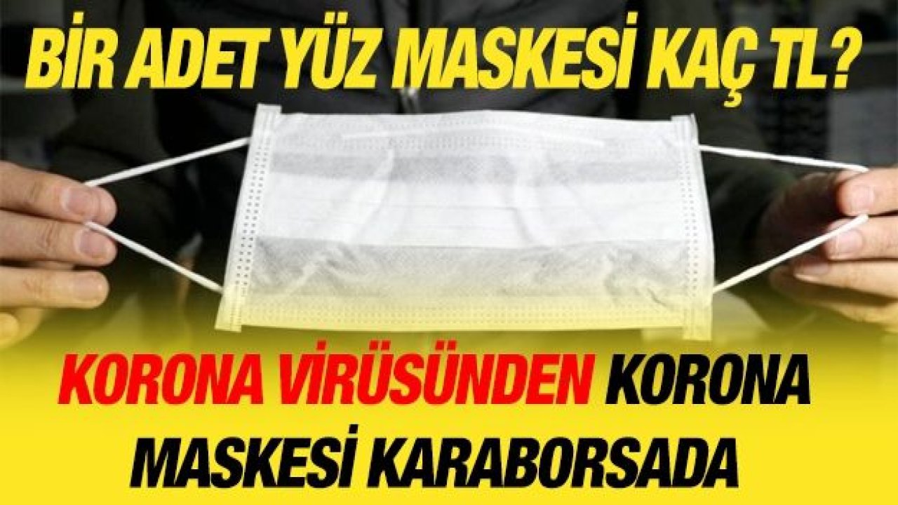 Bir adet yüz maskesi kaç TL?