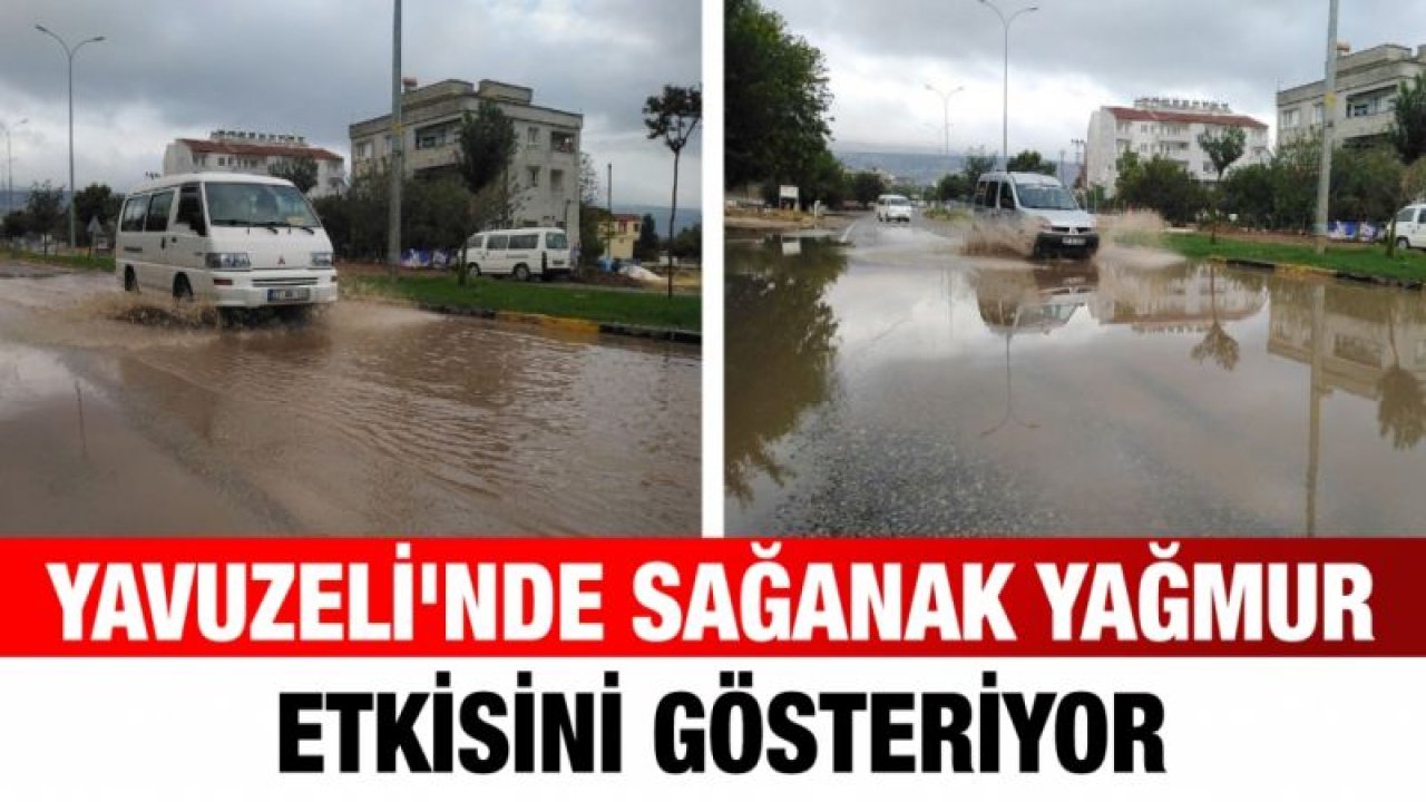 Yavuzeli'nde sağanak yağmur etkili oldu