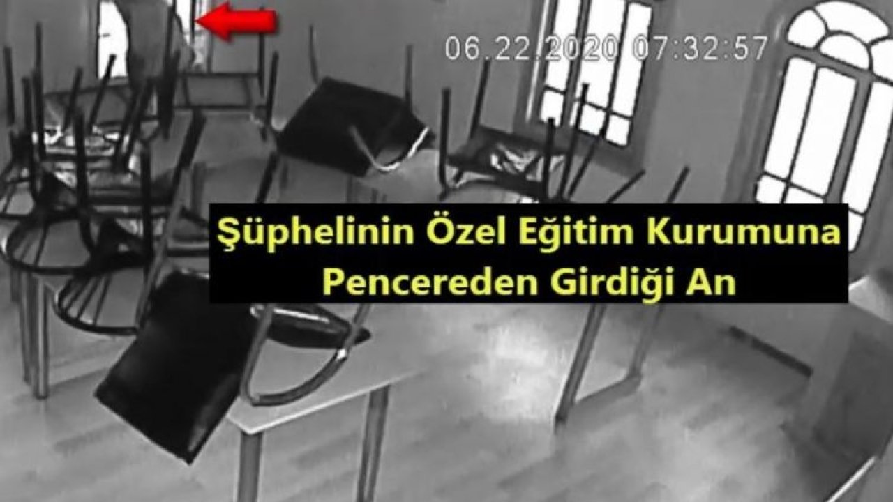 Özel eğitim kurumundan hırsızlık anları kamerada