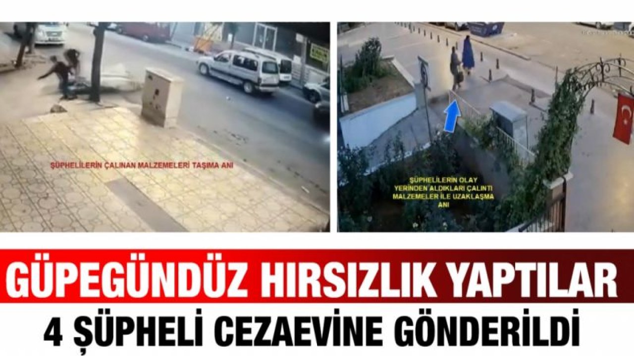 Güpegündüz hırsızlık yaptılar