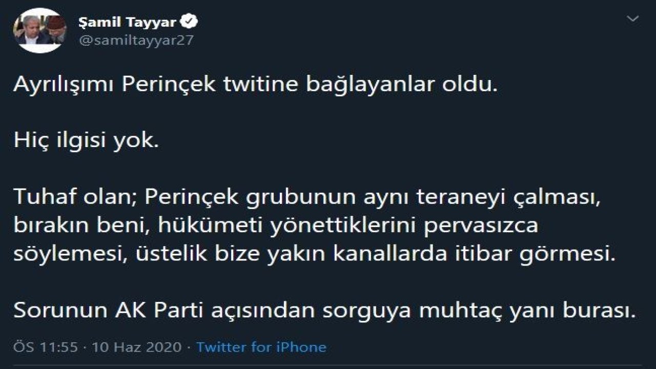 Şamil Tayyar’dan şok iddialara sert cevap